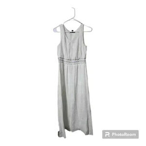Womens white flowy dress with colorful waistband!